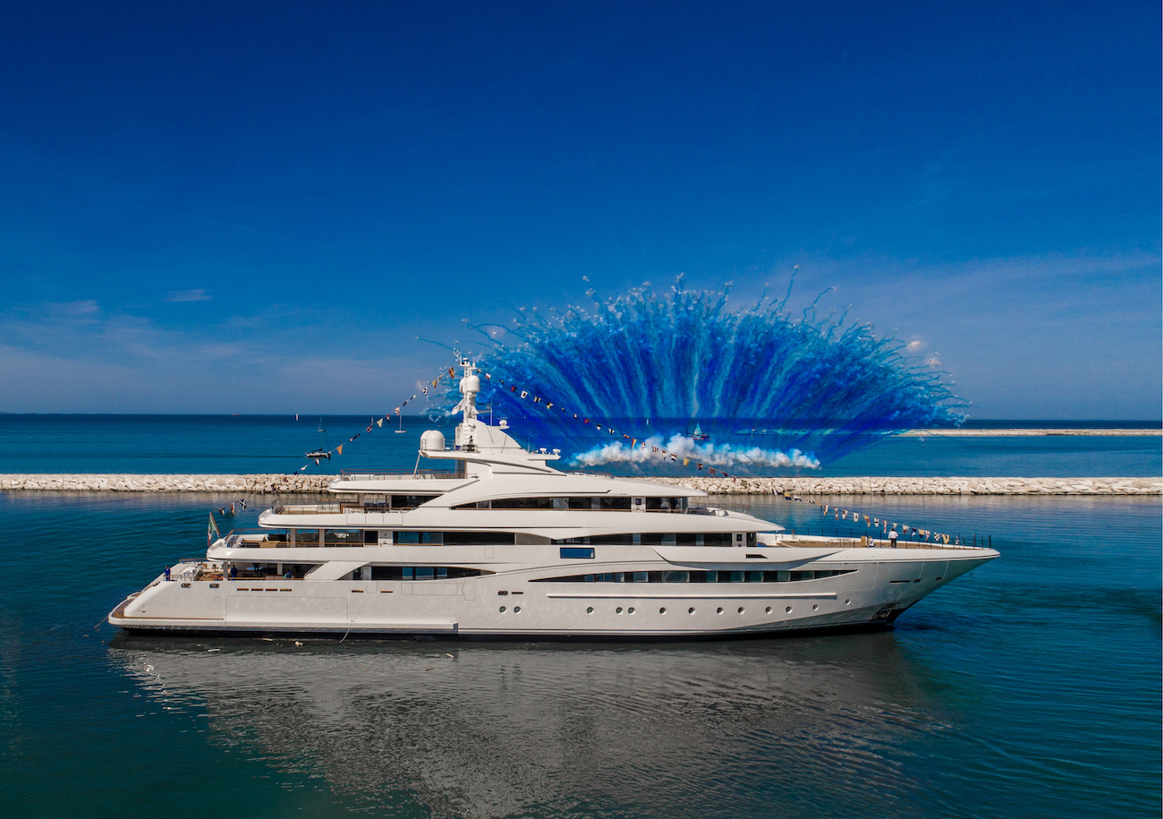 The new CRN M/Y 135 mega-yacht launched